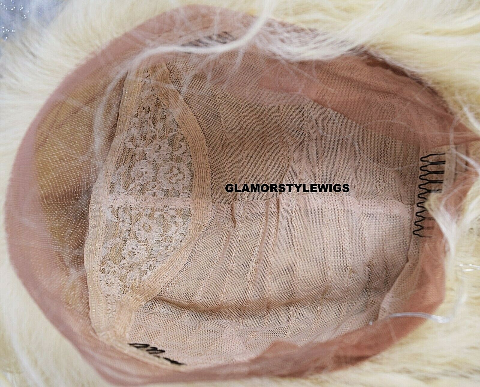 360 FREE PART HUMAN HAIR BLEND LACE FRONT FULL WIG LONG CURLY BLEACH BLONDE #613