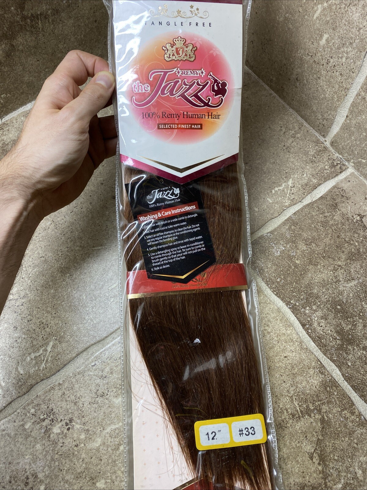 Jazz Remy 12” Color 33 Red 100% Human Hair Yaky WEAVE Tangle Free