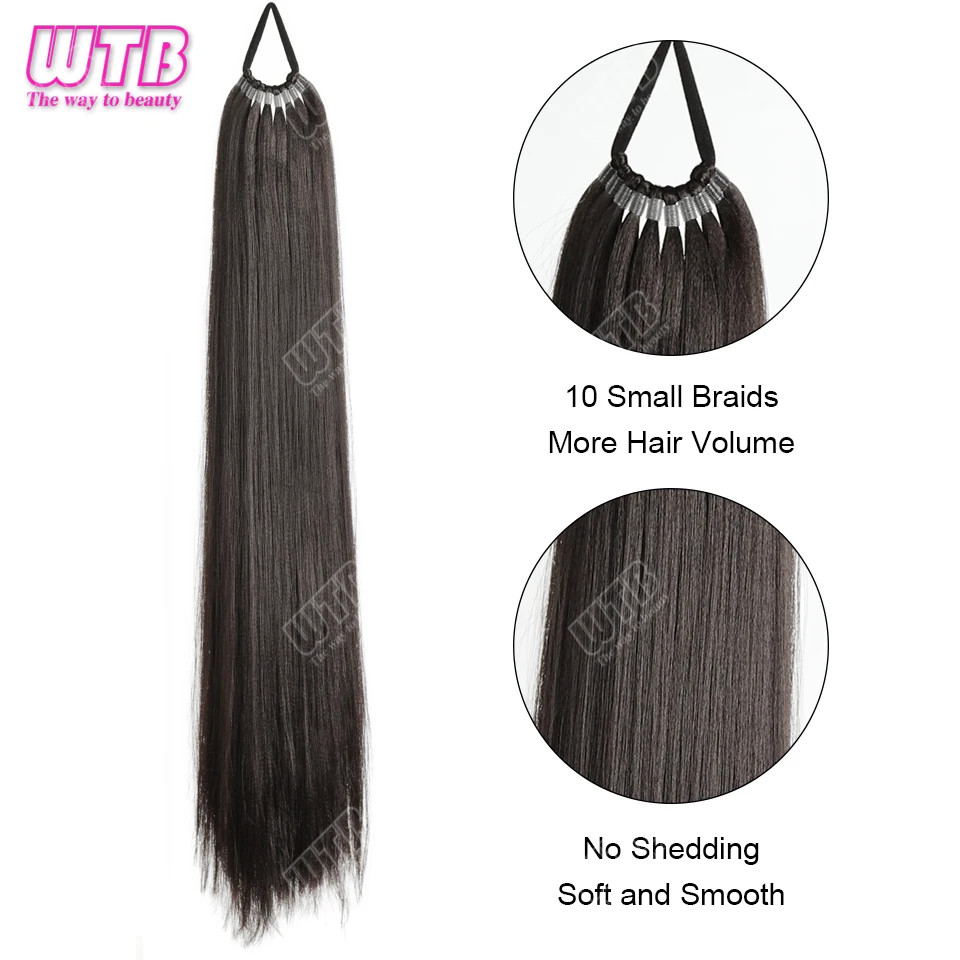 Synthetic Braided Wig Corn Perm Curly Ponytail Braided Wig For Daily Wear