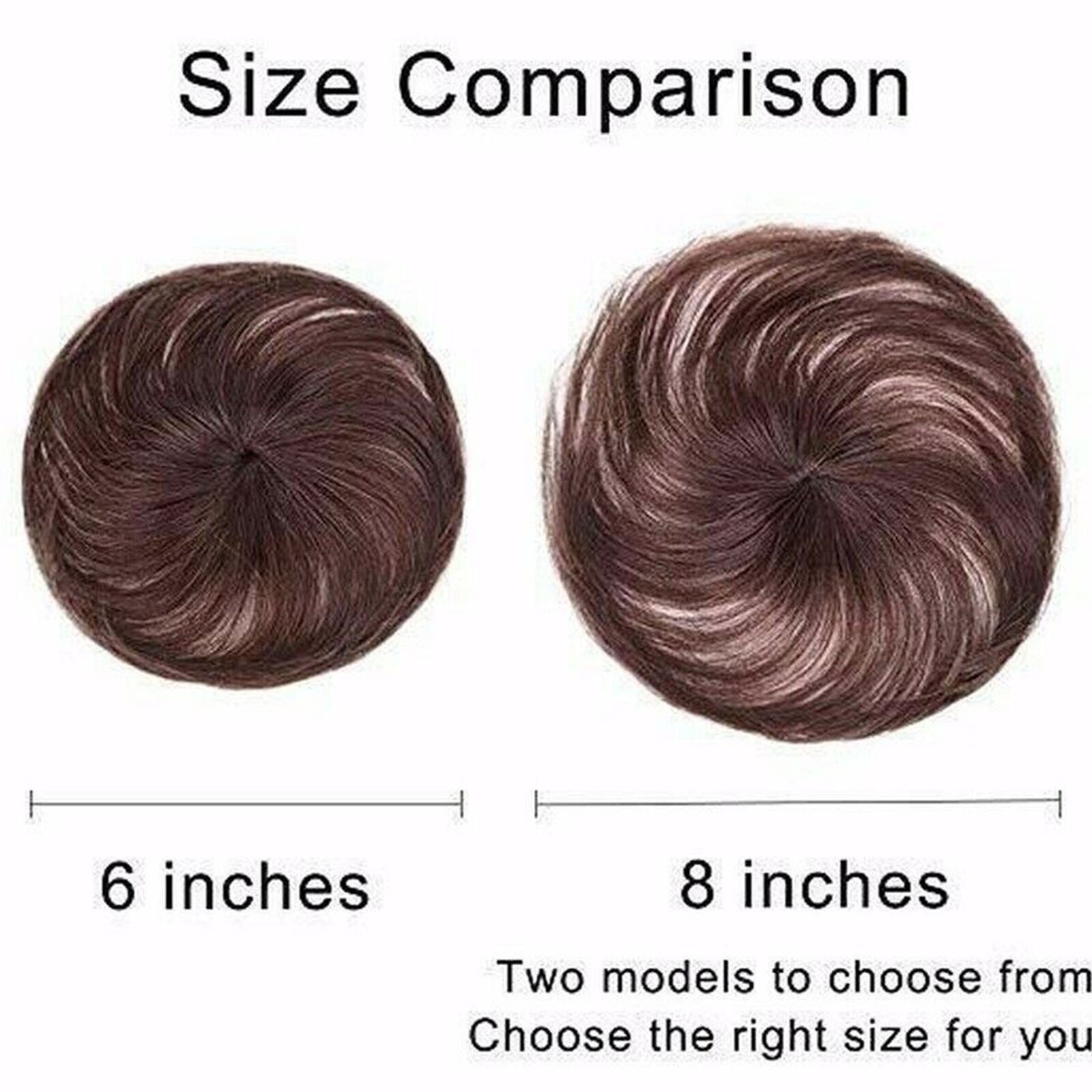100% Human Hair Topper Clip in Hairpiece Wig Toupee Top Pieces Wigs for Women US