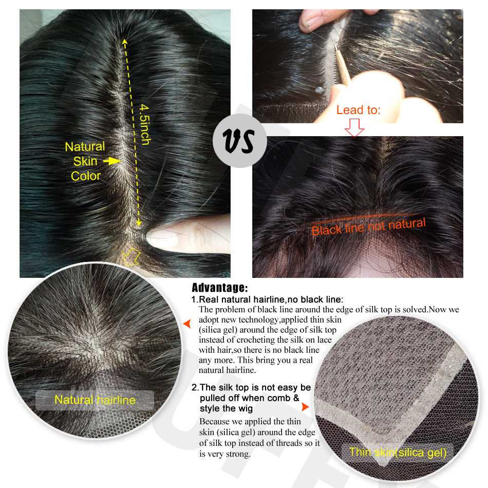 Silky Straight 5×5 Silk Base Full Lace Human Hair Wig Brazilian Hair Full Wig