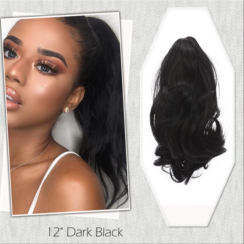 Real Ponytail Claw Clip in As Human Hair Extension Thick Pony Tail Hairpiece 14″
