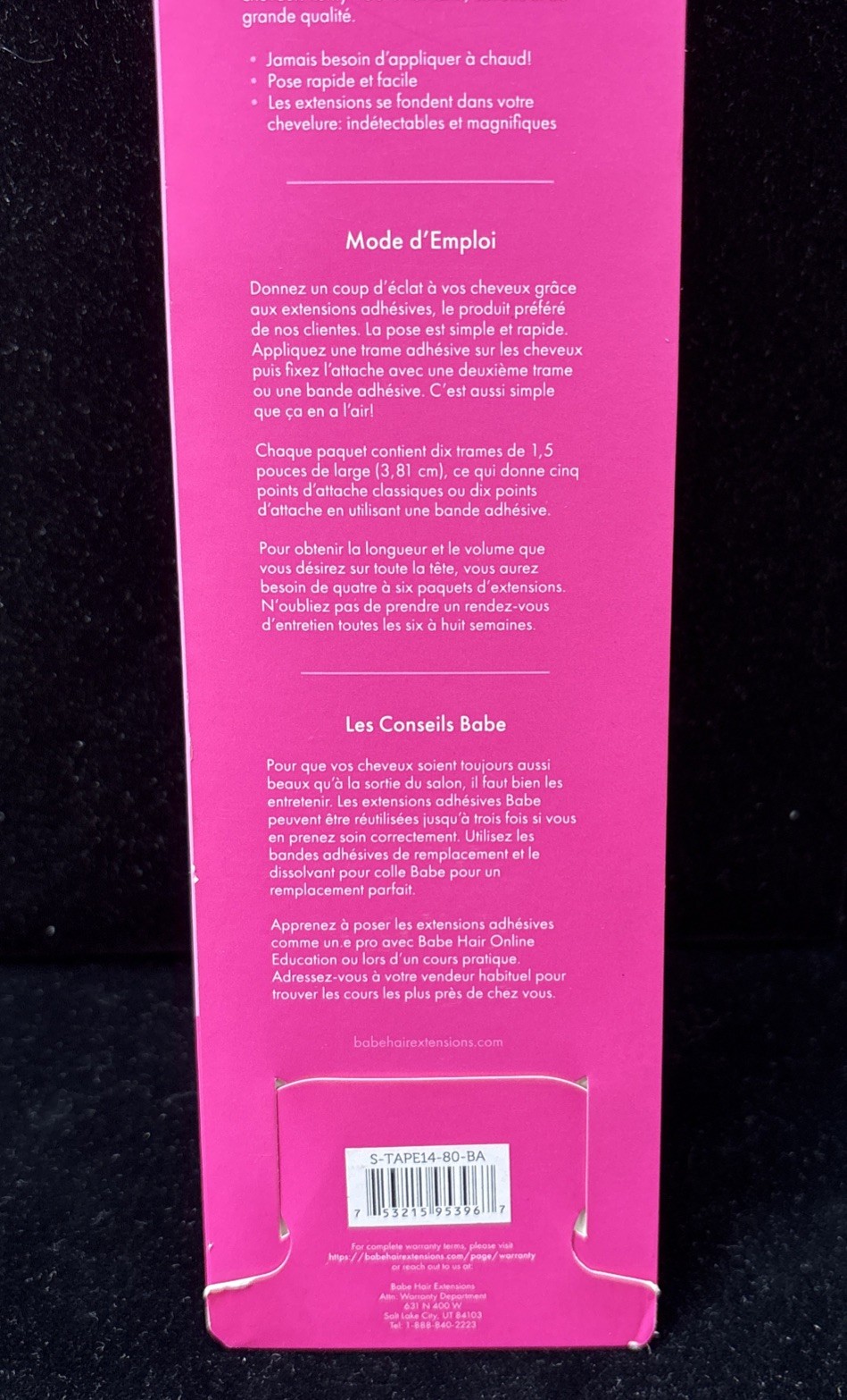 Babe Tape-In Extensions 14 Inch Straight 100% Human Remy Hair #80 Frankie