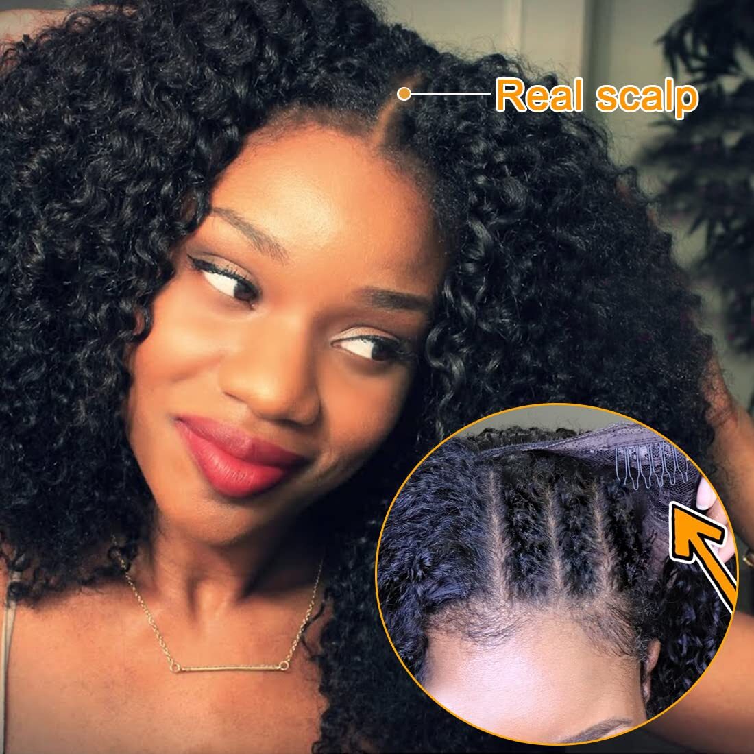 AA Black Hair Front Wig Lace Women’s Brazilian Human Long Curly Wavy Hair Wig US