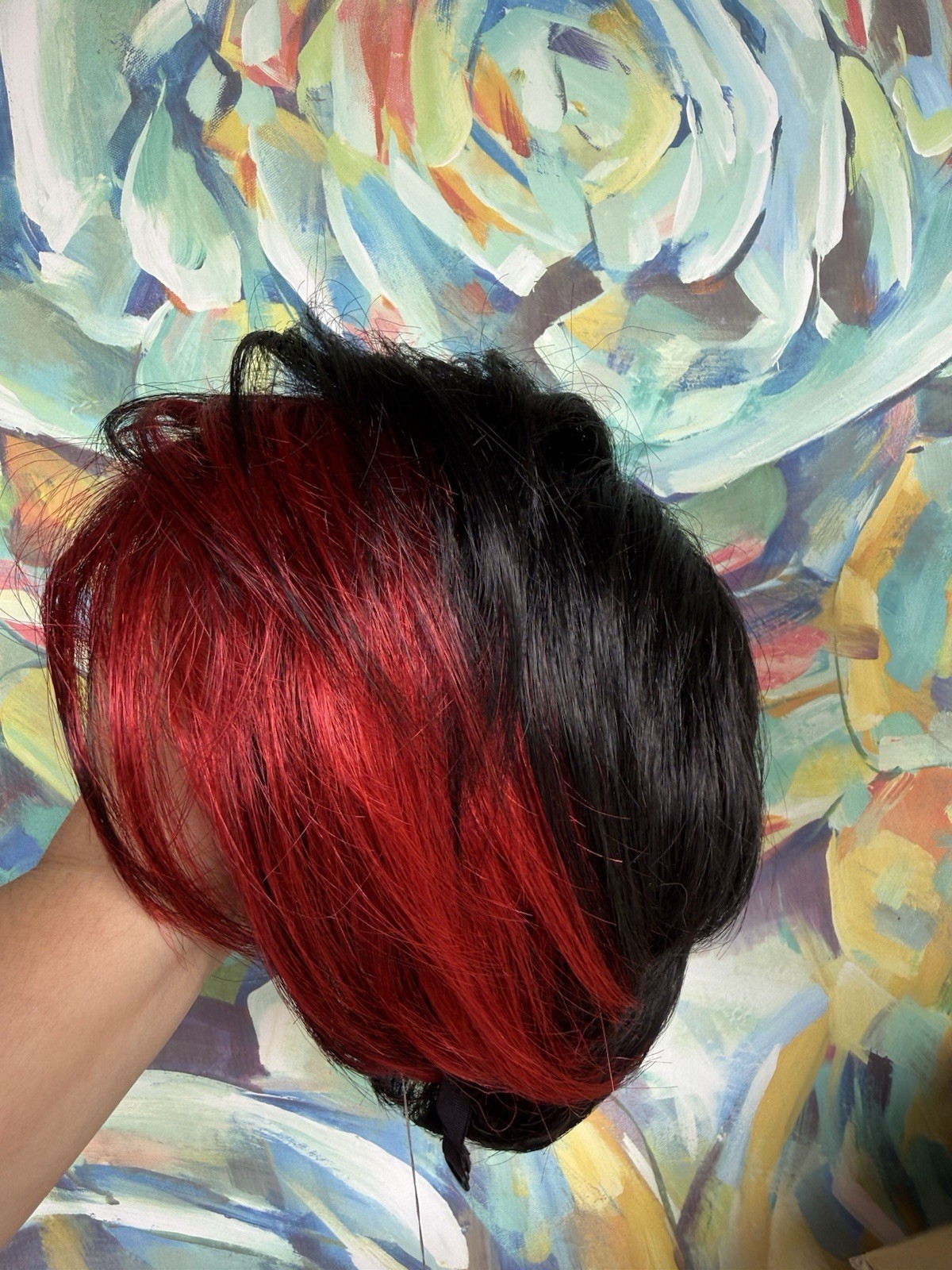 Soultress Sheeba Wig – Black with Bold Red Fringe (FT-RED)