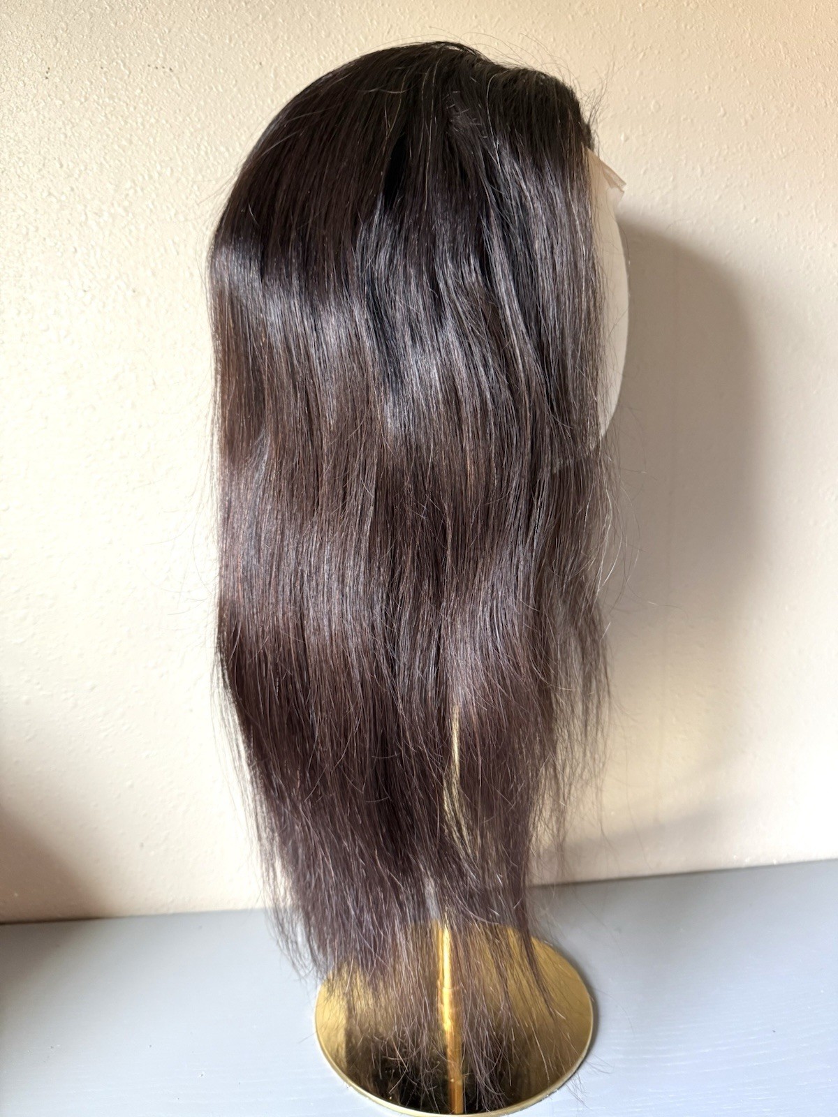 100% Virgin Human Hair 4×4 closure straight Wig 18 inch
