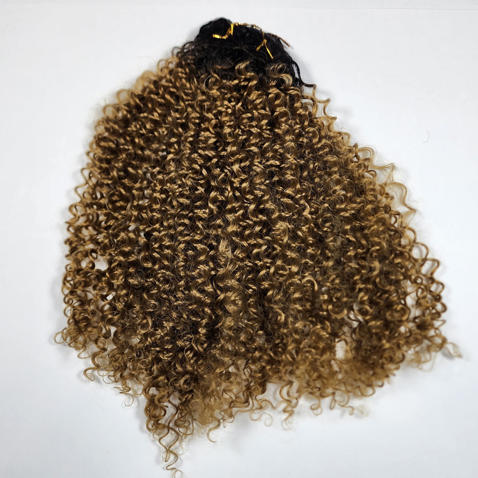 BHF 26″ Kinky Curly Clip-In Hair Extensions, Japanese Heat-Resistant T1B/27
