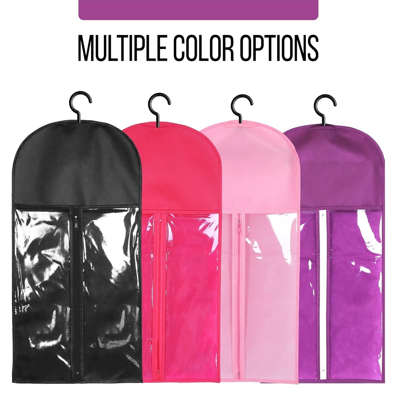 3PCS Purple Wig Hook Hanger Hair Holder Storage Dust-proof Bags Non-Woven Fabric