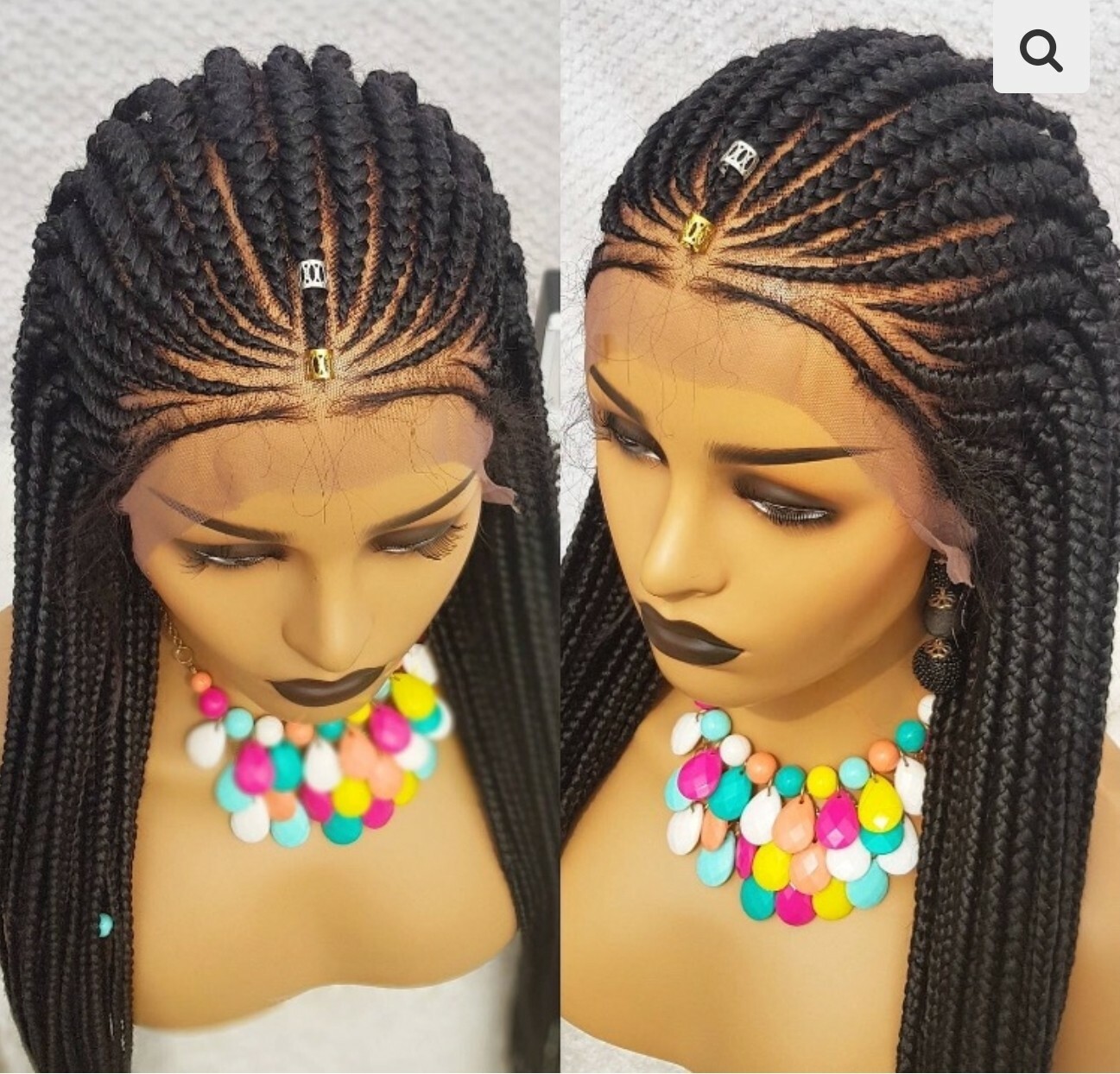 Braided wig: Handmade Braids Cornrows wig,PRE-ORDER ONLY.2-3WEEKS. Location USA
