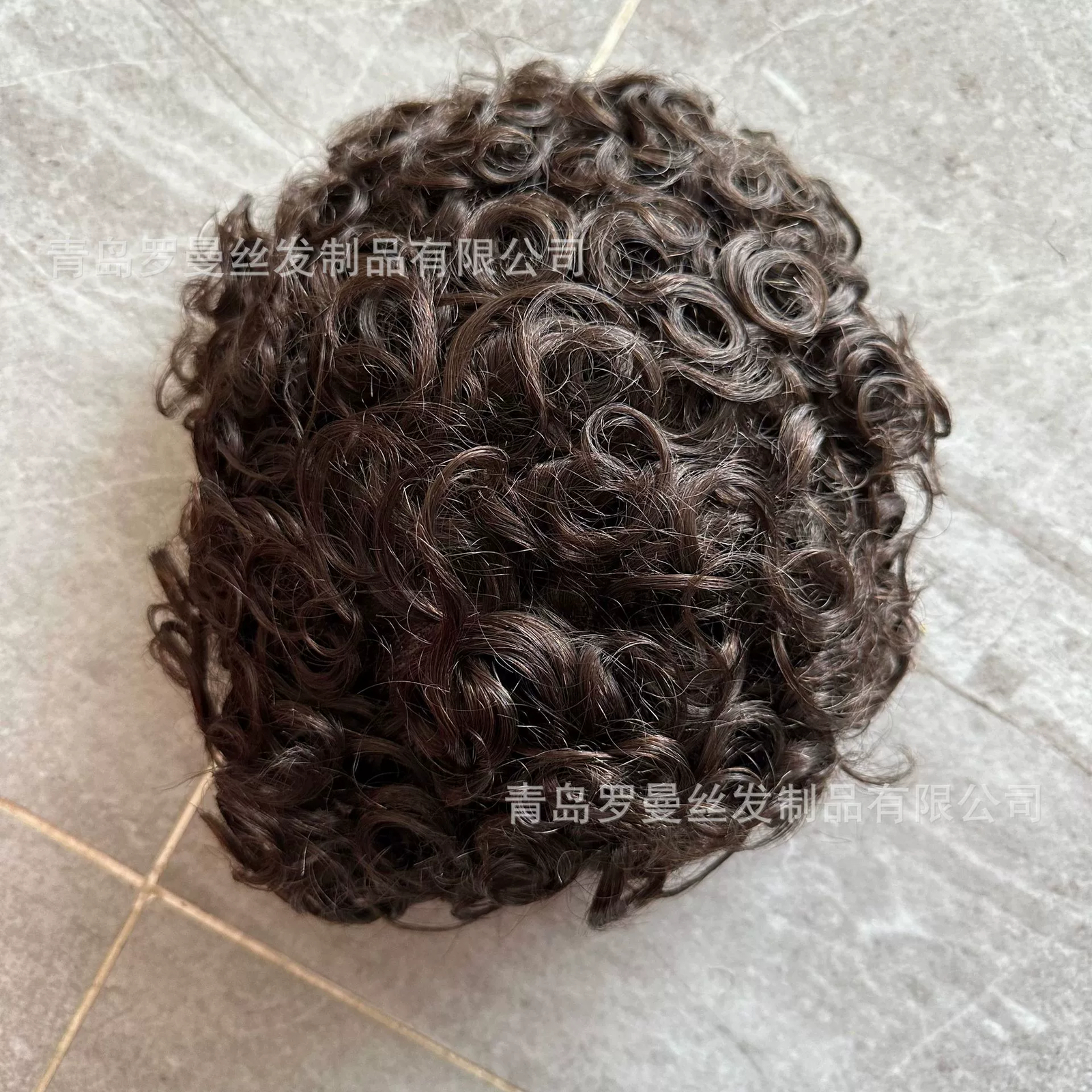 Curly Toupee for Black Men Human Hair System Fine Mono Poly Mens Wigs 20MM