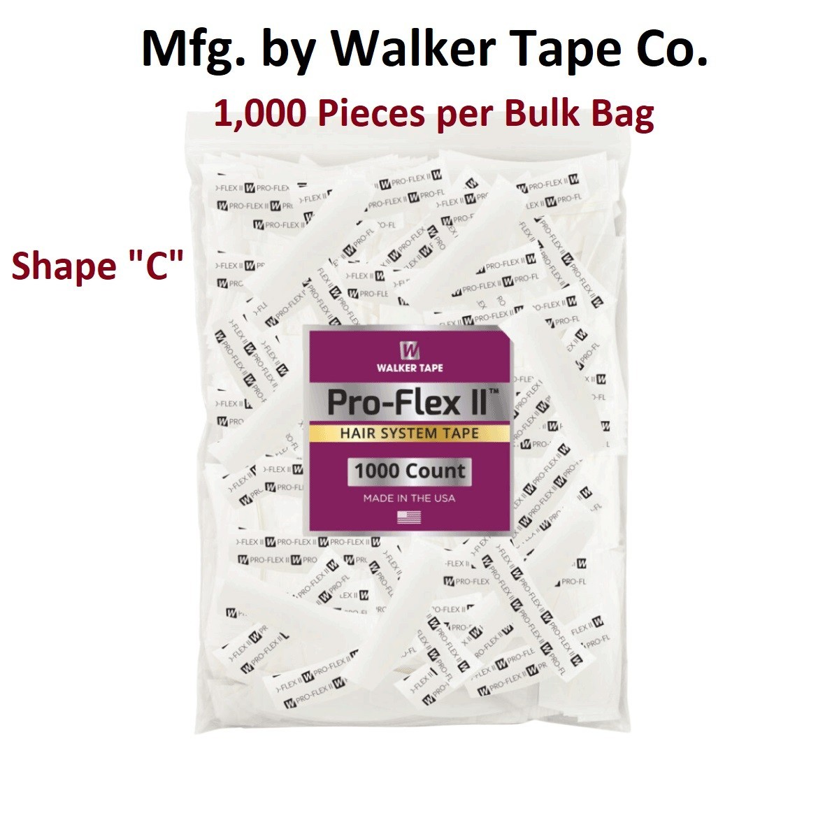 Pro-Flex II – C shape Contour 1,000 pc/Bag Walker Tape Co