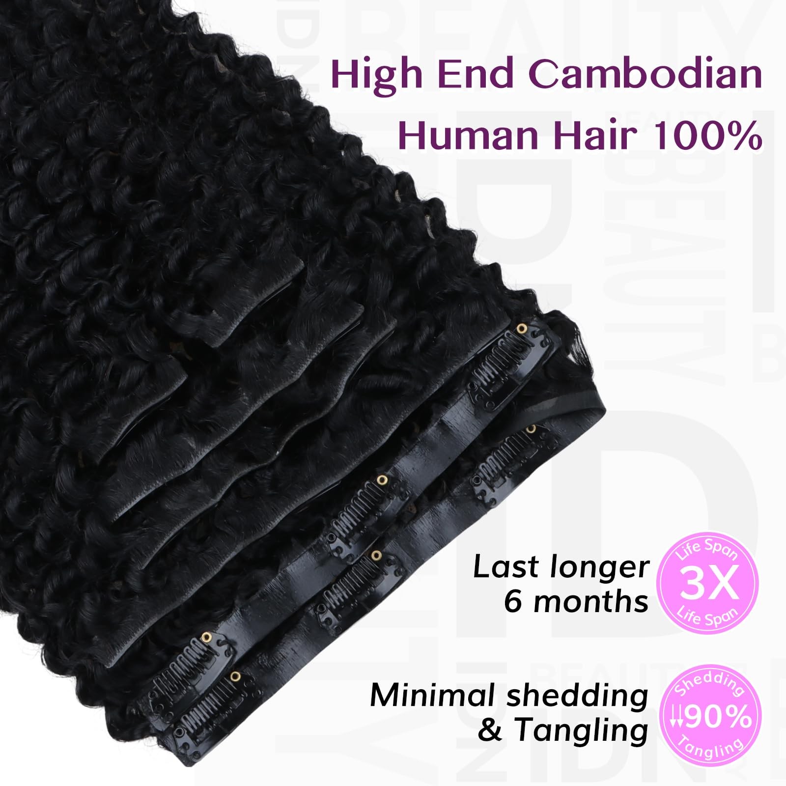 Idn Beauty 52 Invisi Edge Seamless Clip In Hair Extensions Human Hair Combo