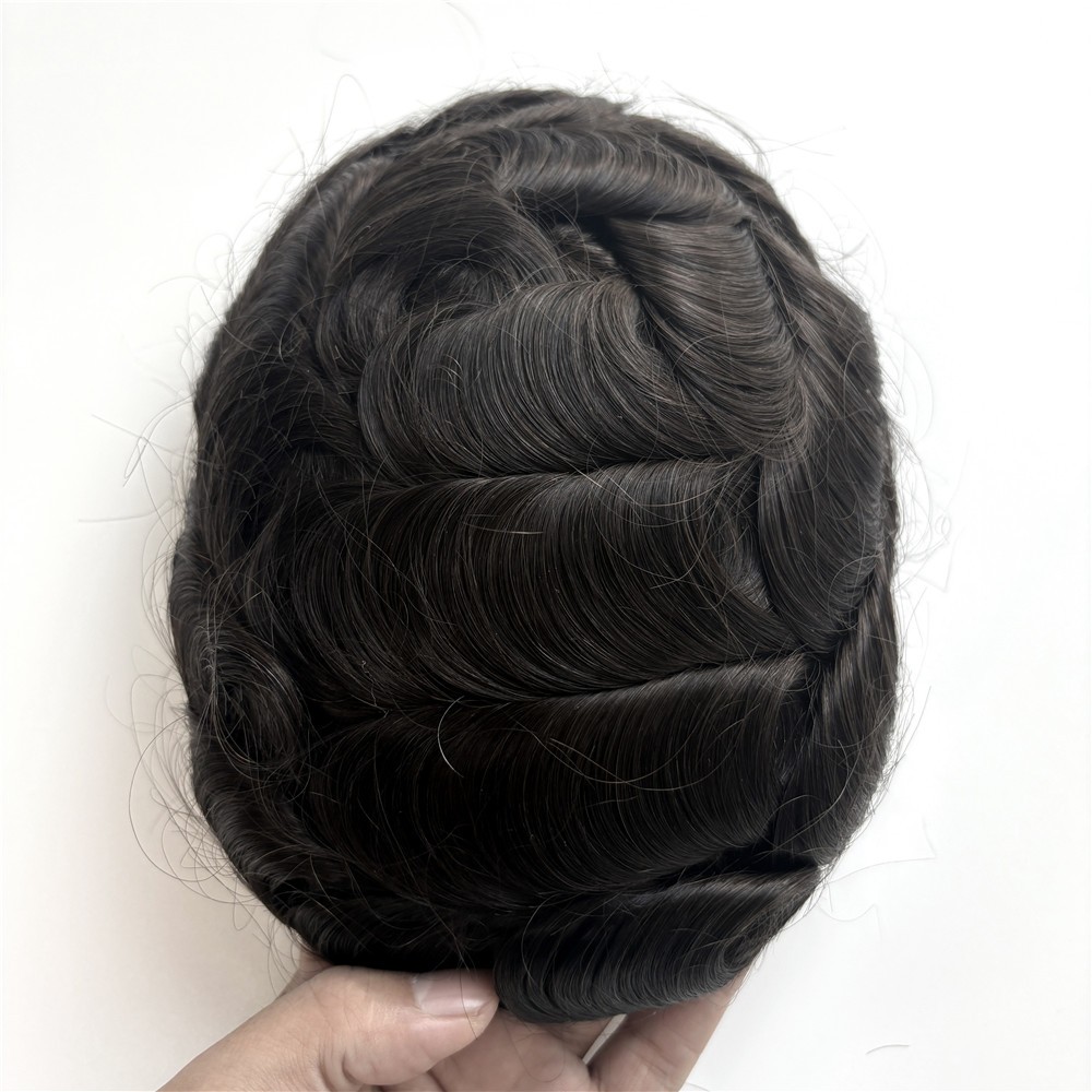 Mono Hair System For Men Hair Pieces Men’s Hair Replacement Human Hair Toupee