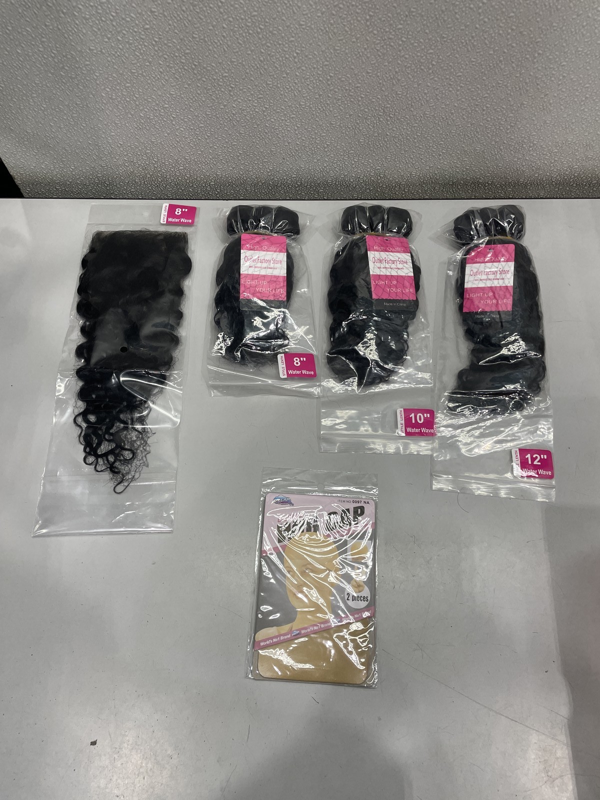 Miss Gaga Brazilian Natural Black Water Wave Human Hair Bundles 8″ 8″10″12″