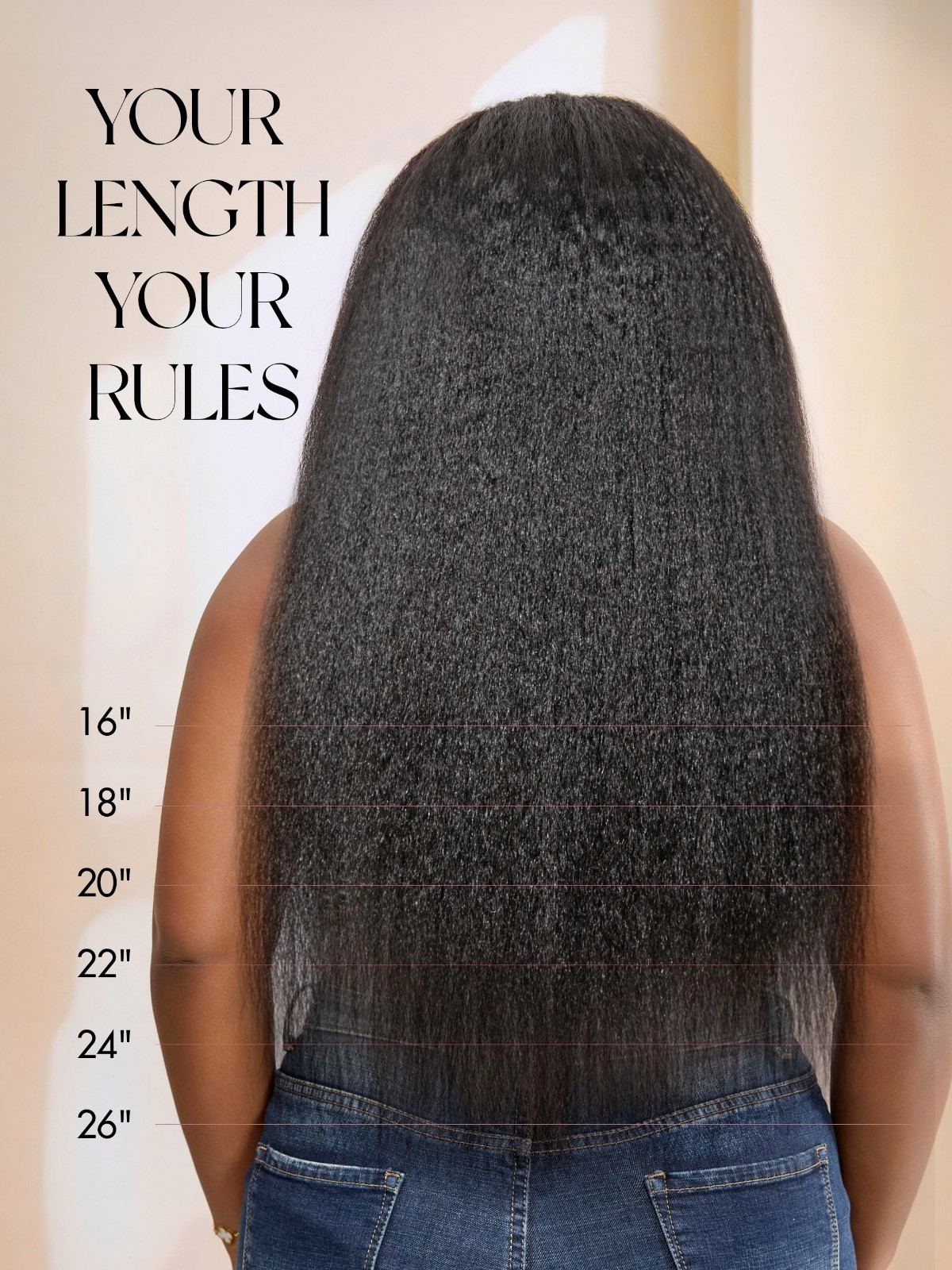 Kinky Straight Headband Wig for Black Women – 24″ Human Hair Half Wig, Glueless,