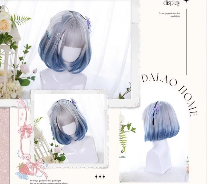 Harajuku Japanese Lolita New Hairpiece Cosplay Daily Cute JK Short Hair Full Wig