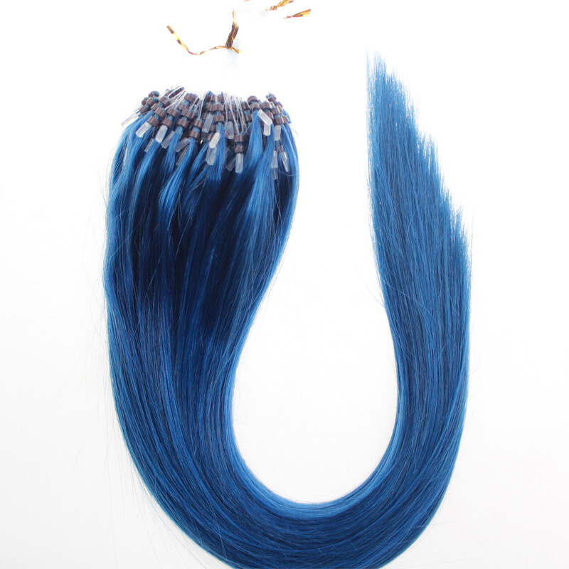 Micro Link Loop Tip Human Hair Extensions Micro Beads Double Drawn Thick 1g/s 9A