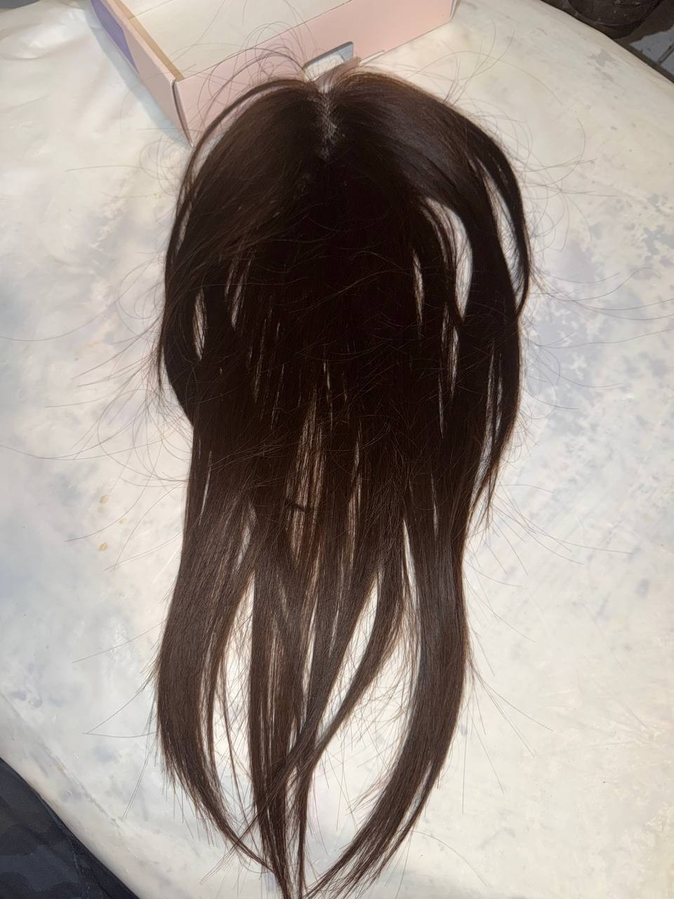 Rich Choices 14″ Real Human Hair Topper No Bang #2R Chocolate Brown Clip In