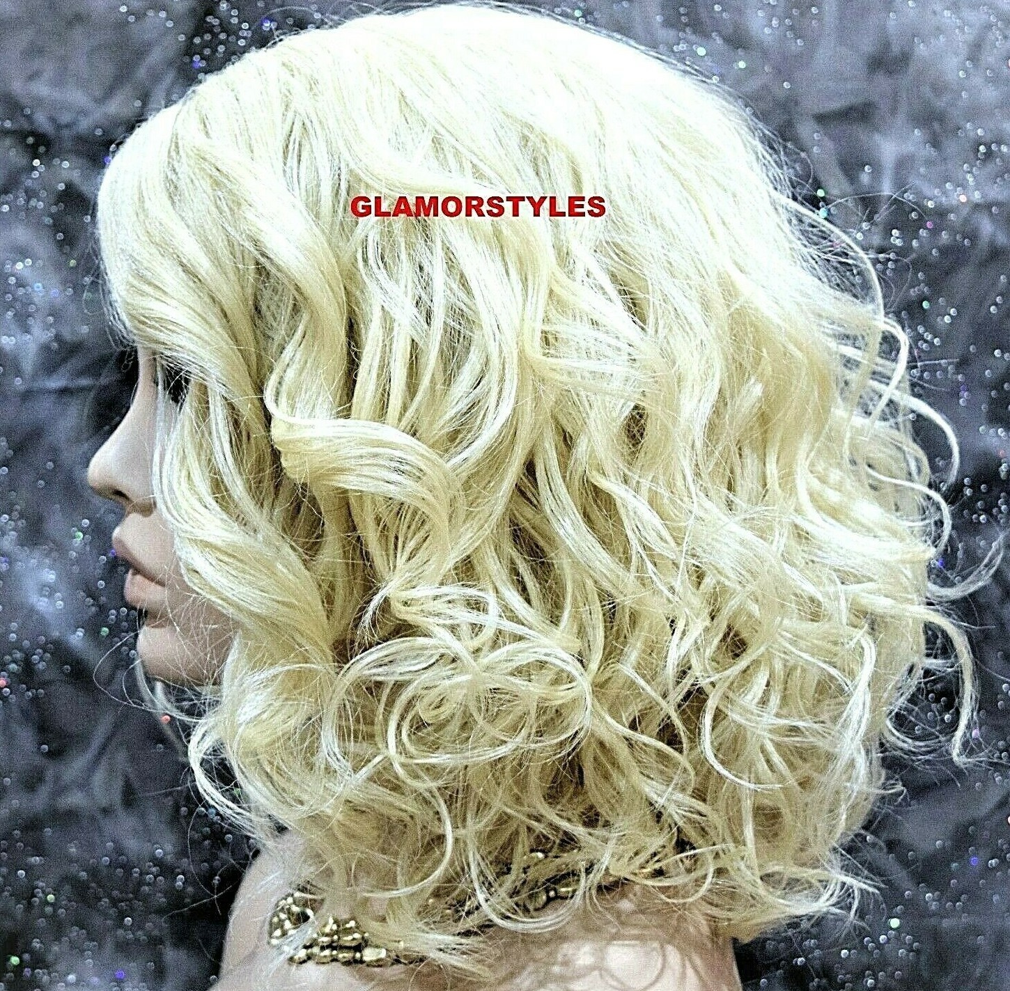 LACE FRONT FULL WIG BOB WAVY LAYERED SIDE PART BLEACH BLONDE #613 HEAT OK NWT