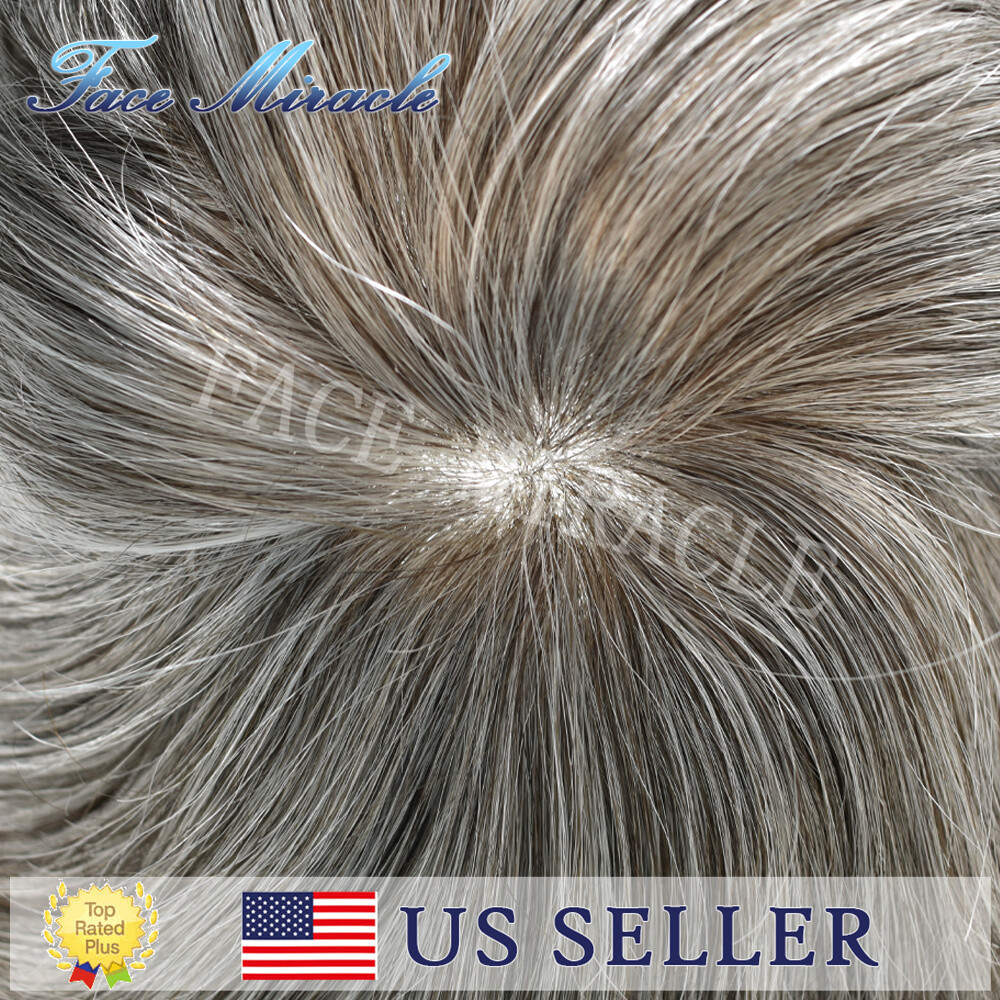 Full PU Mens Toupee Hair Piece Human Hair Replacement Systems Toupee for Man Wig