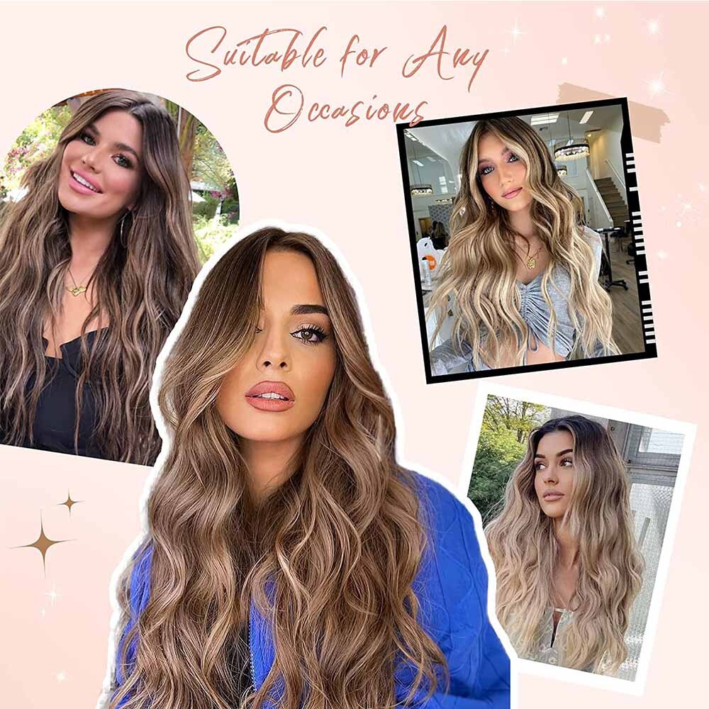 100% Real Natural as Human Wire Clip in Hair Extensions Invisible One Piece Wavy