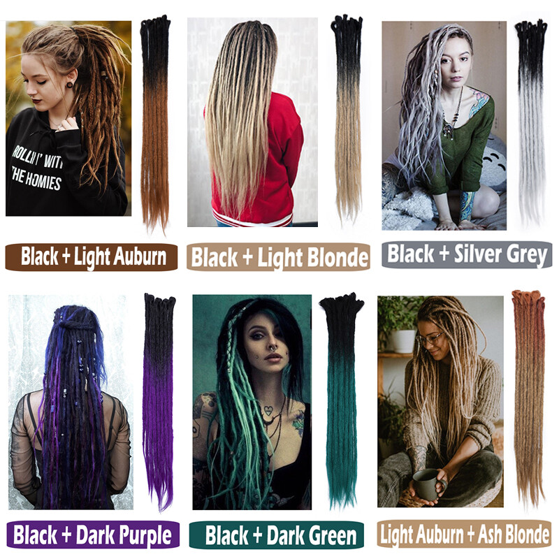 Afro Reggae Faux Locs Crochet Braid Hair Extensions Long Dread Lock Dreadlocks