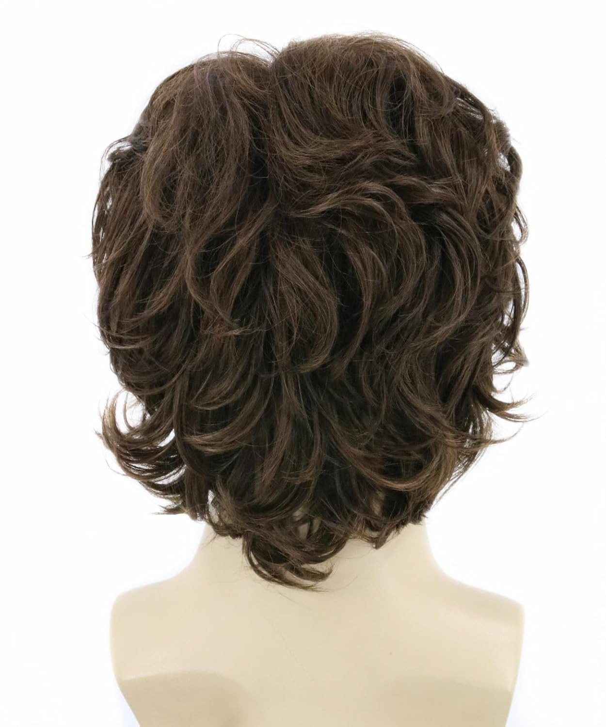 Men’s Wigs 70s 80s TV Star Wigs for Men Light Brown Natural Layered Hippie Wi…