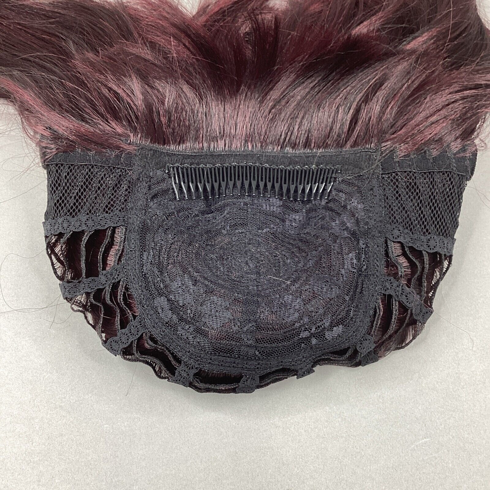 SB009. FEMI #T1B/99J Off Black Dark Plum Short Straight Premium Synthetic Wig