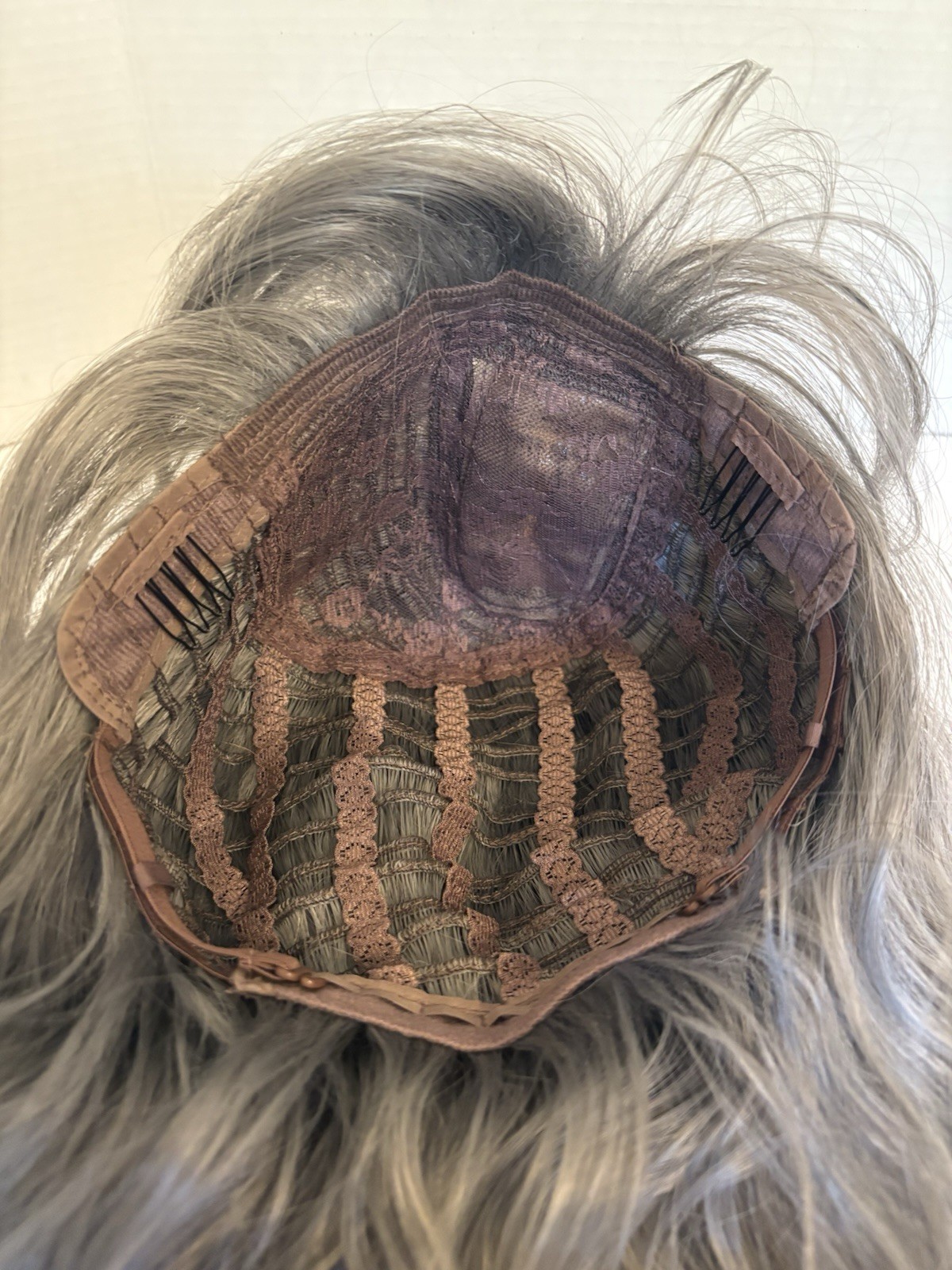 Silky Ash Silver Gray Silver Wig Beach Wave Bob Lob New Convertible Bangs