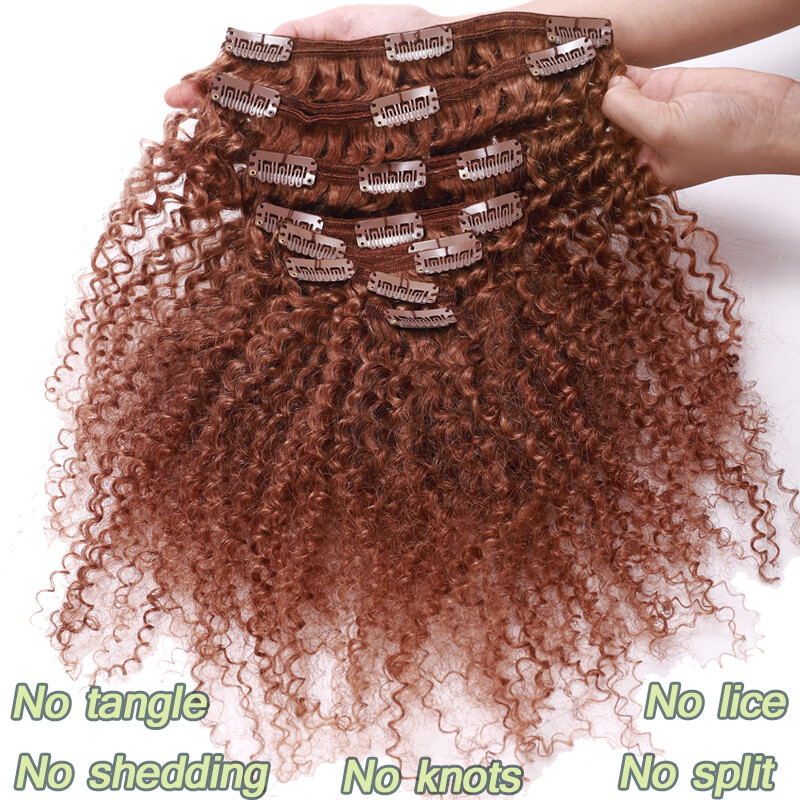 Double Weft Clip in Virgin Remy Human Hair Extensions Full Head Thick 140G 150G