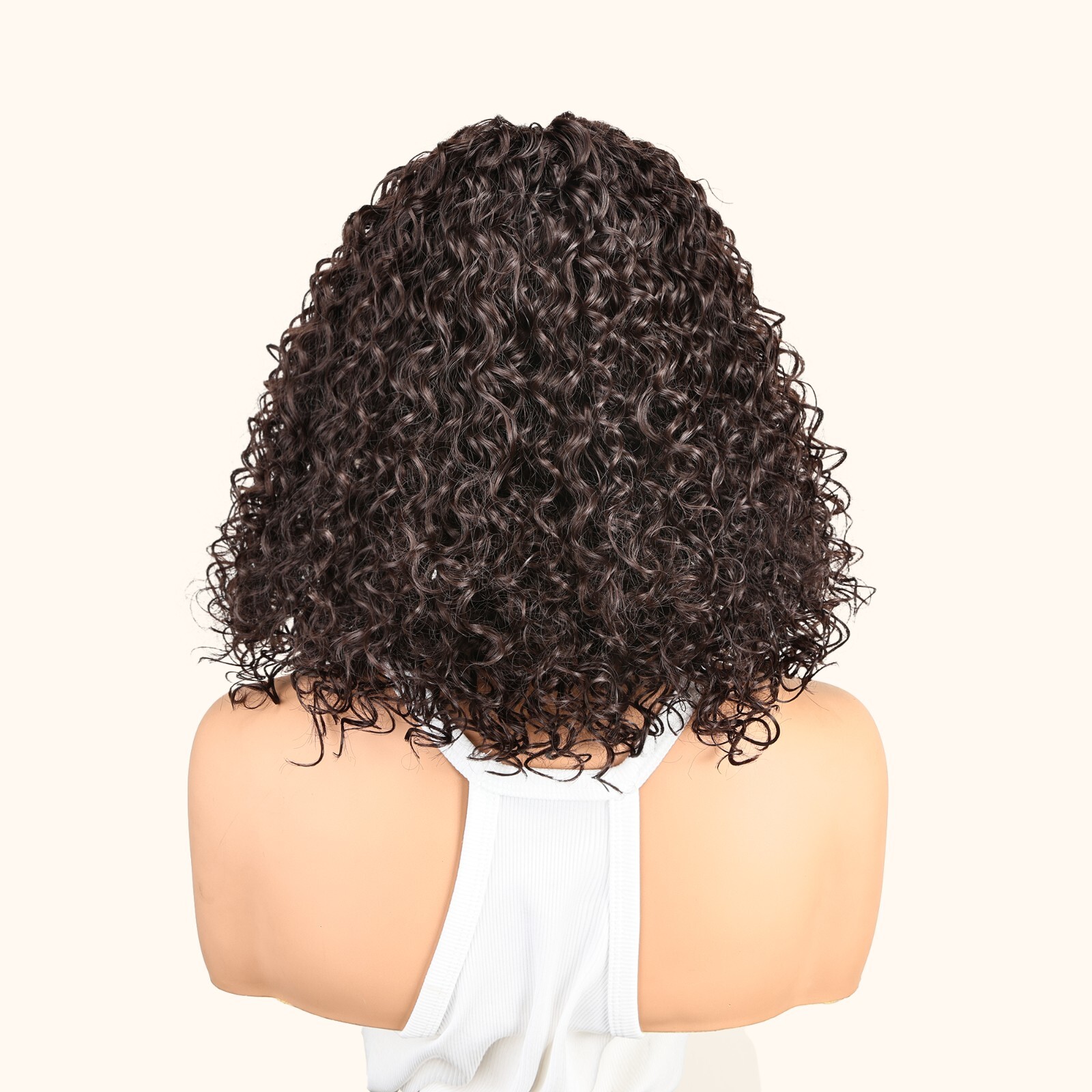 Easy-to-Wear Black Afro Curly Synthetic Wig for Women High-Density