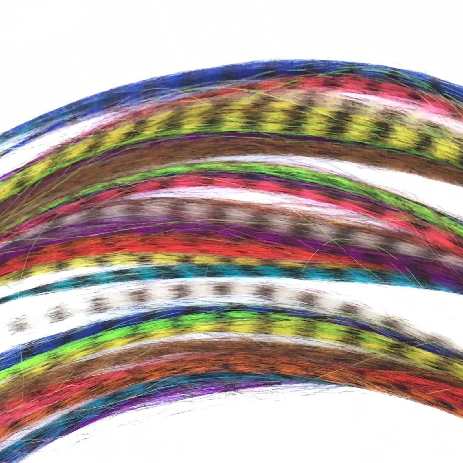 Synthetic Feather Hair Extension Kit-30 Feathers 1 Hook 60 Beads In Plastic Box