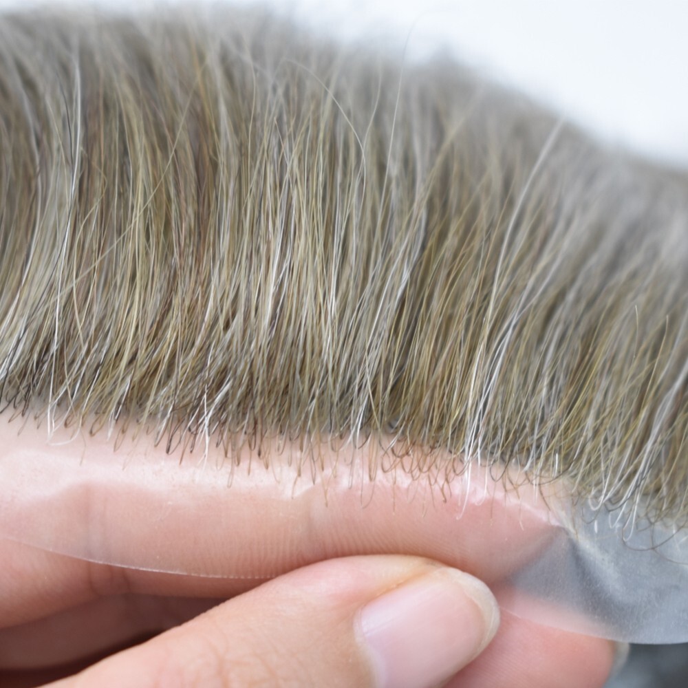 Mens Hair Replacement Ultra Thin Skin Mens Toupee Hairpieces All PU System Wigs
