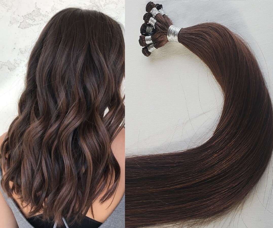 18″, 20″, 22″ Hand-Tied Weft, 100 grams, Human Remy Hair Extensions # 3