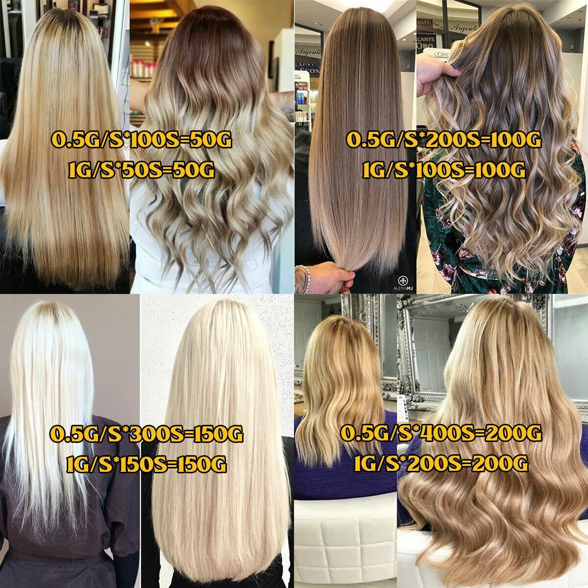 Nail Tip U Tip Hair Extensions Remy Human Hair Pre-Bonded Keratin Glue 50s-300s