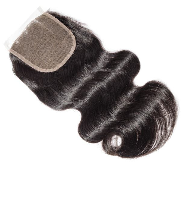 34 Inch Wig 4×4 Closure Natural Black Wavy Raw Indian Hair