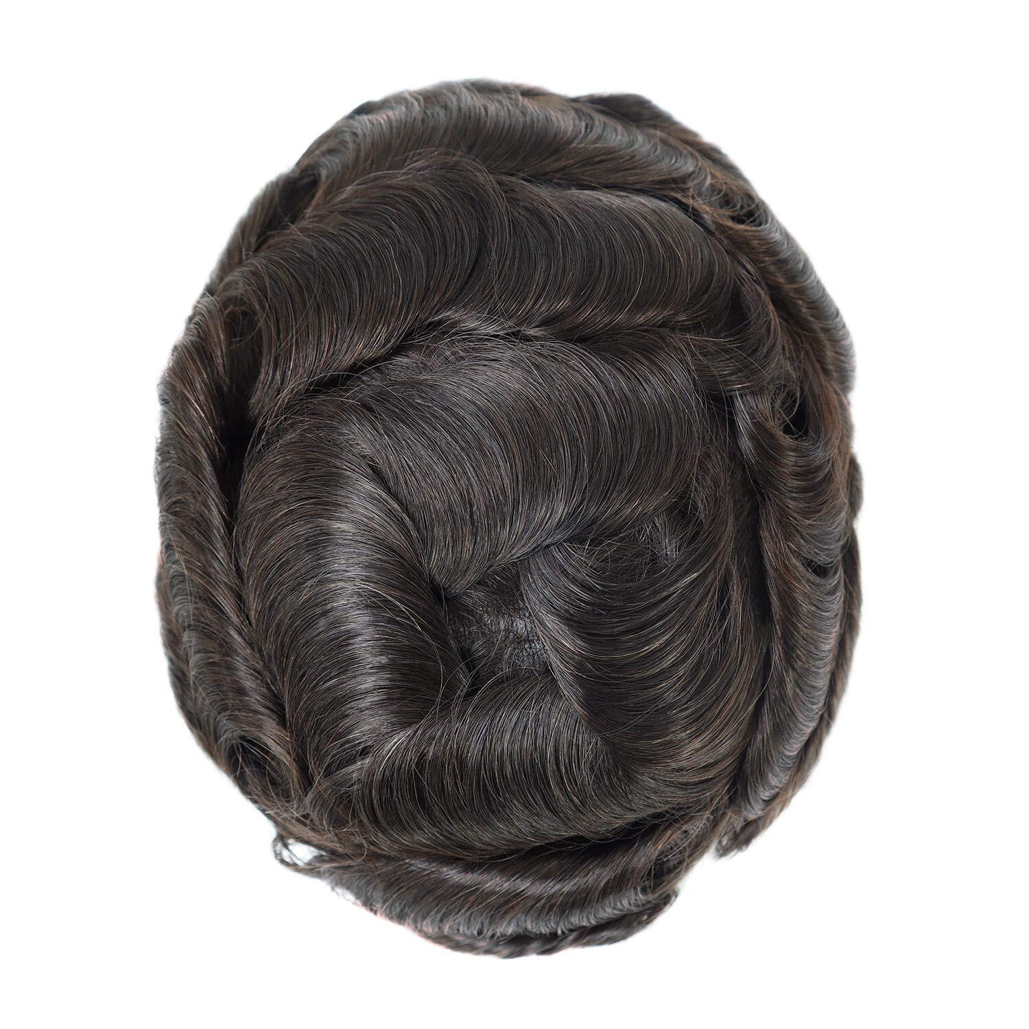 Mens Human Poly Skin Hair Toupee Replacement System Skin Toupee Hairpieces 8X10