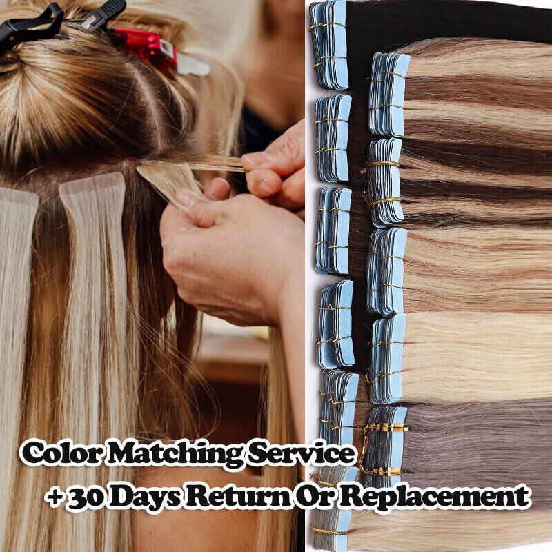 Tape in Hair Extensions Real Human Hair Skin Wefts Remy Brazilian Hair Straight