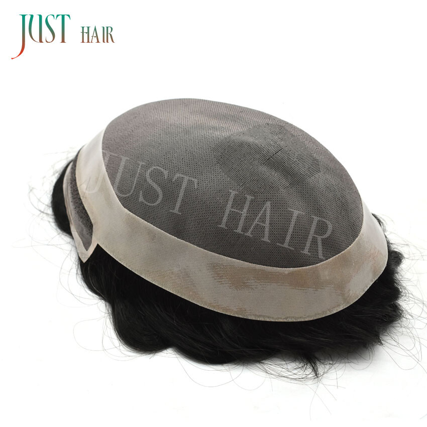 Hair System For Men Human Hair Piece Welded Mono Toupee For Men lace mens toupee