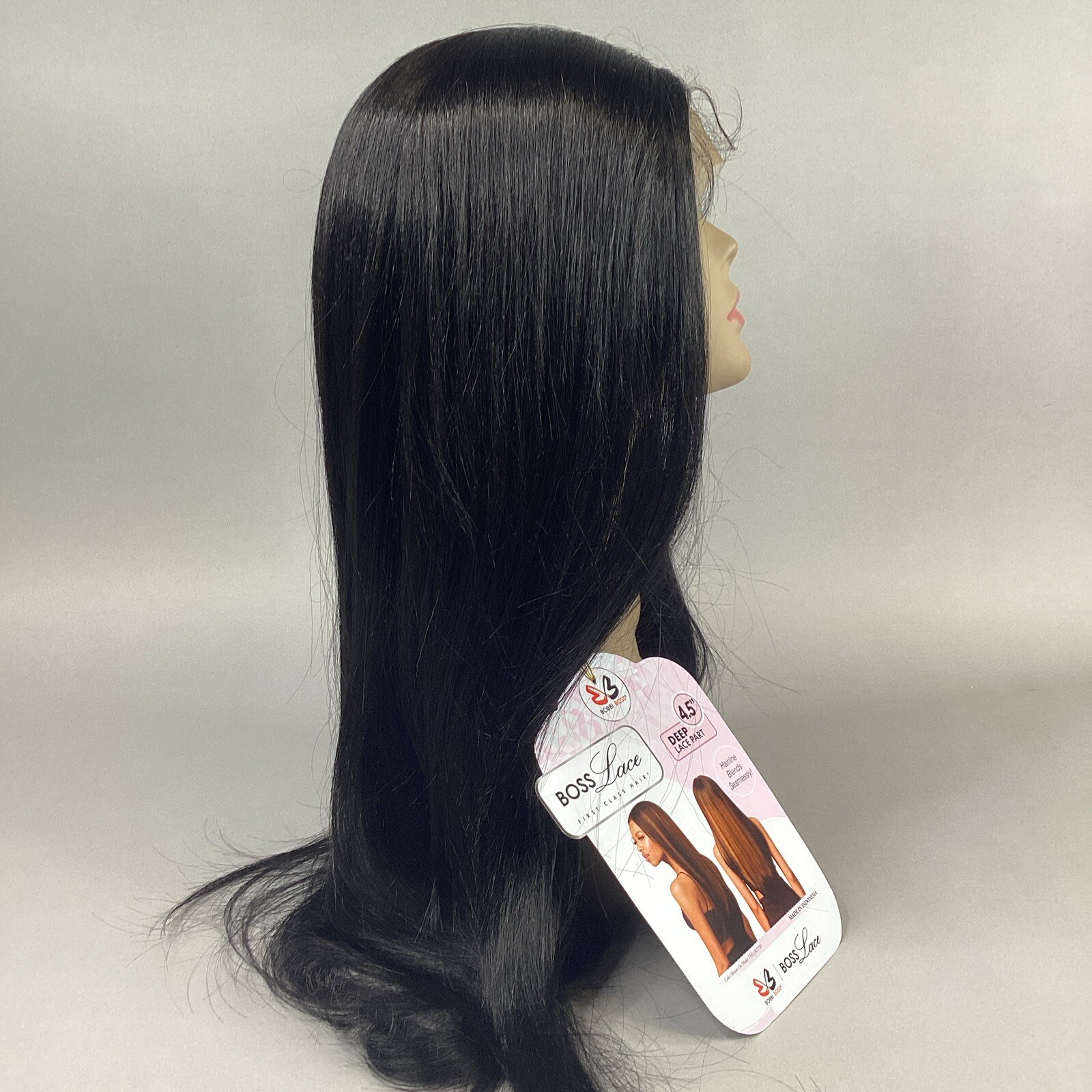 MLF560 Suzie #1B Off Black Long Straight Premium Synthetic Lace Front Wig