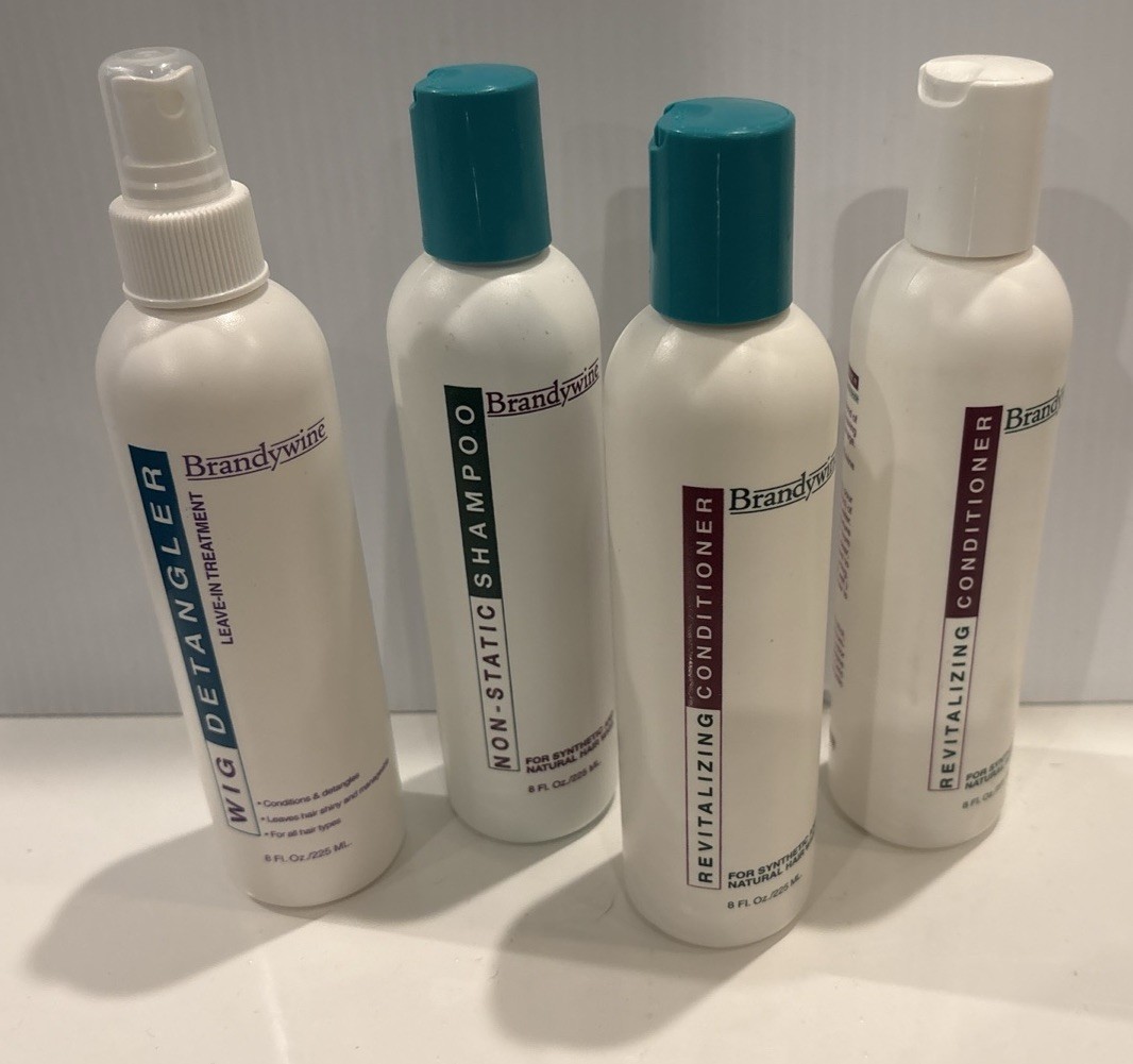 Brandywine Lot Wig Detangler Non-static Shampoo Revitalizing Conditioner X2 8oz