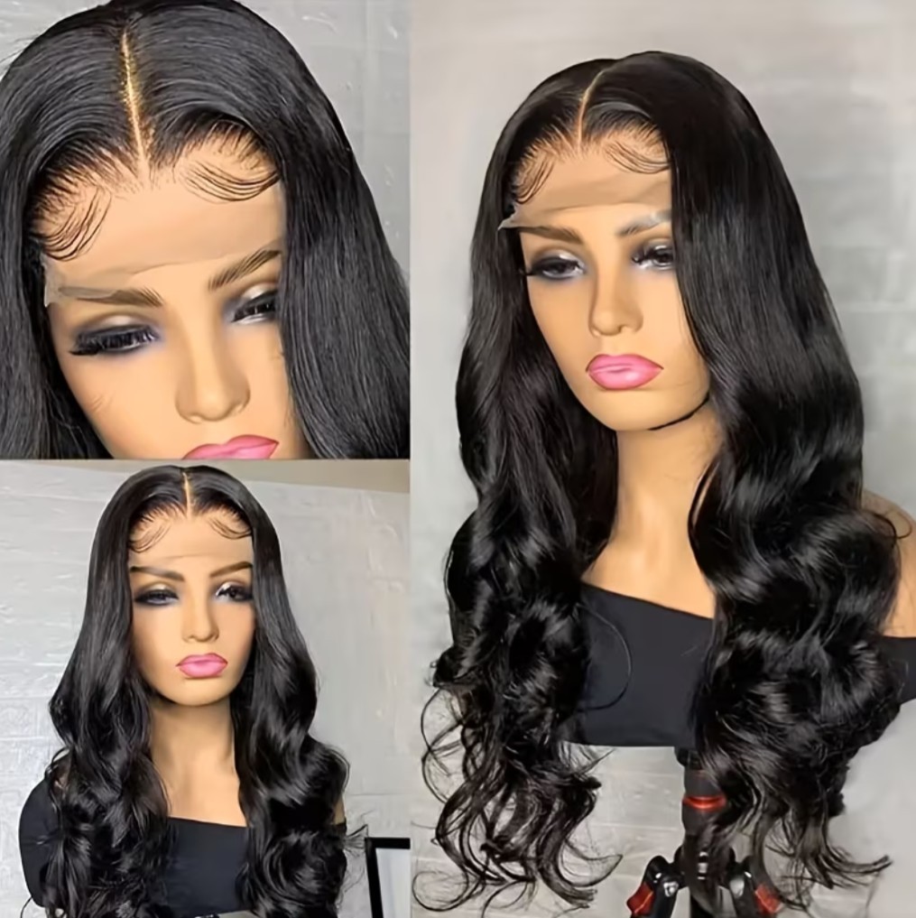 WOMEN’S 20″ INCH 4×4 BLACK BRAZILIAN HUMAN HAIR