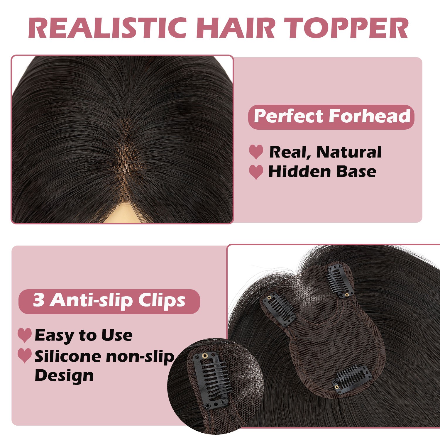 2026 100% Human Hair Topper Toupee Clip in Hairpiece Bangs Bob Top Wig For Women