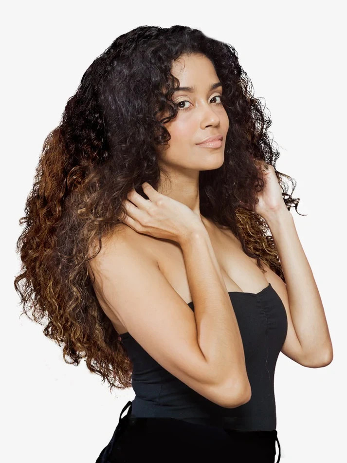 Bohyme French Refined Machine-Tied Weft Human Hair 14″ Color 1B