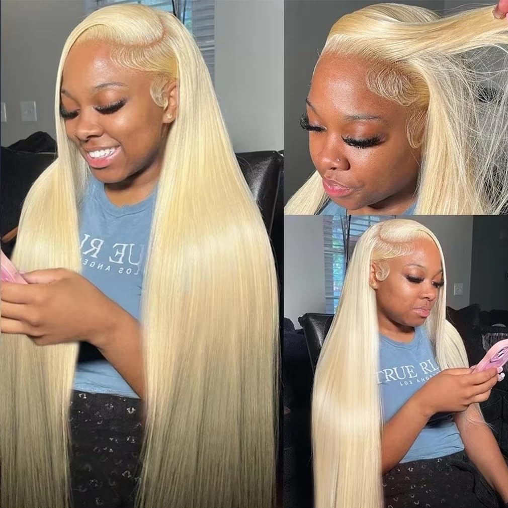 Njmnjm 613 Bundles Straight Blonde Bundles Human Hair 12A Brazilian Virgin 613