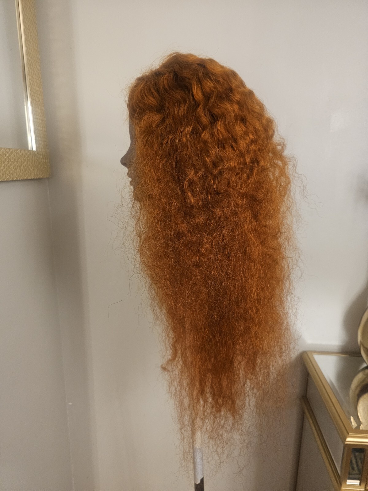 High Quality regular Top Orange 24″ Kinkcurly 150% Virgin Human Hair Lace Wig
