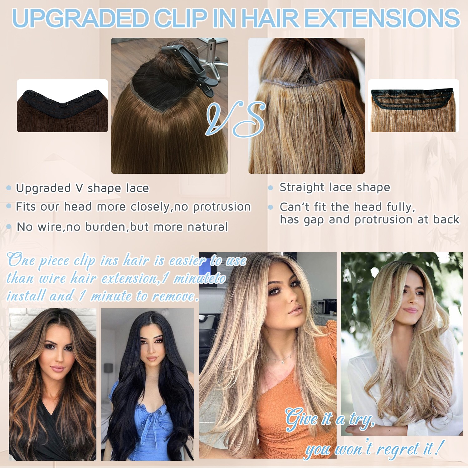 CLEARANCE One Piece Clip in 100% Remy Human Hair Extensions Highlight Blonde 20″