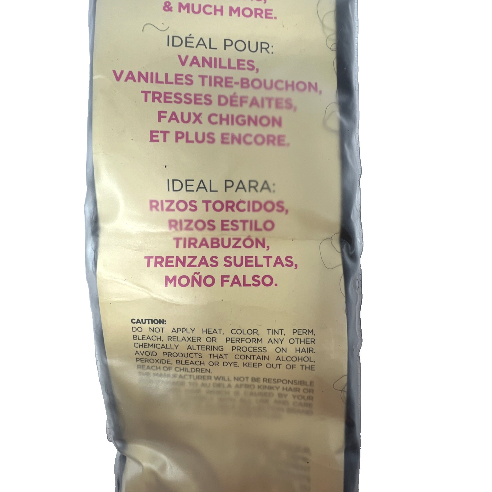 Au Dela Collection Afro Kinky Braid Hair, Kanekalon, Color 1, 70g