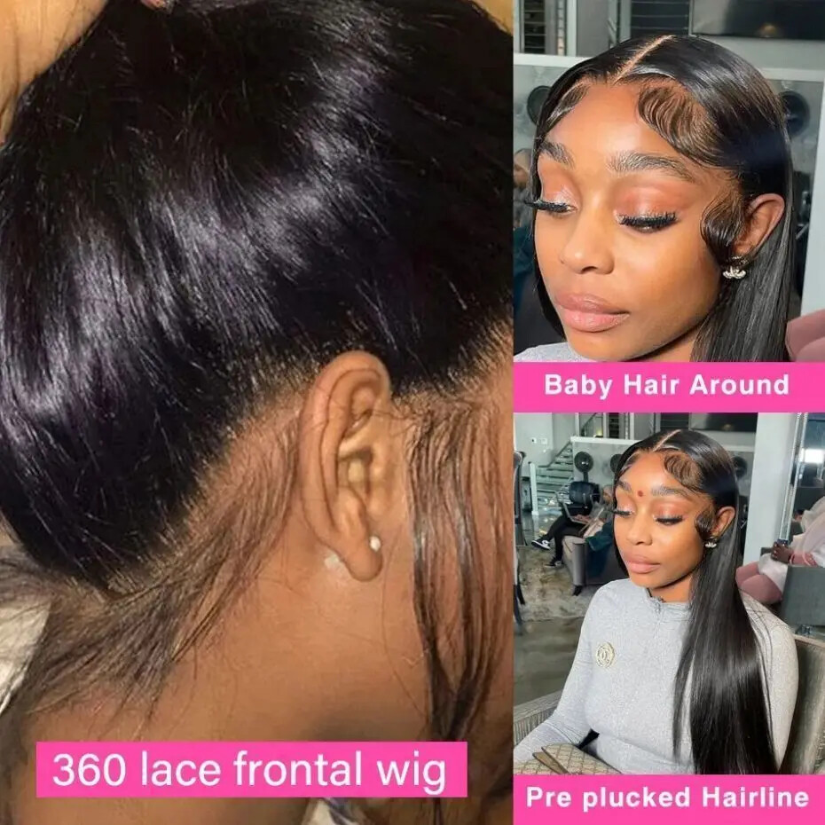 360 Full Transparent HD Lace Wig Straight 13×4 13×6 Lace Front Wigs Lace Wigs