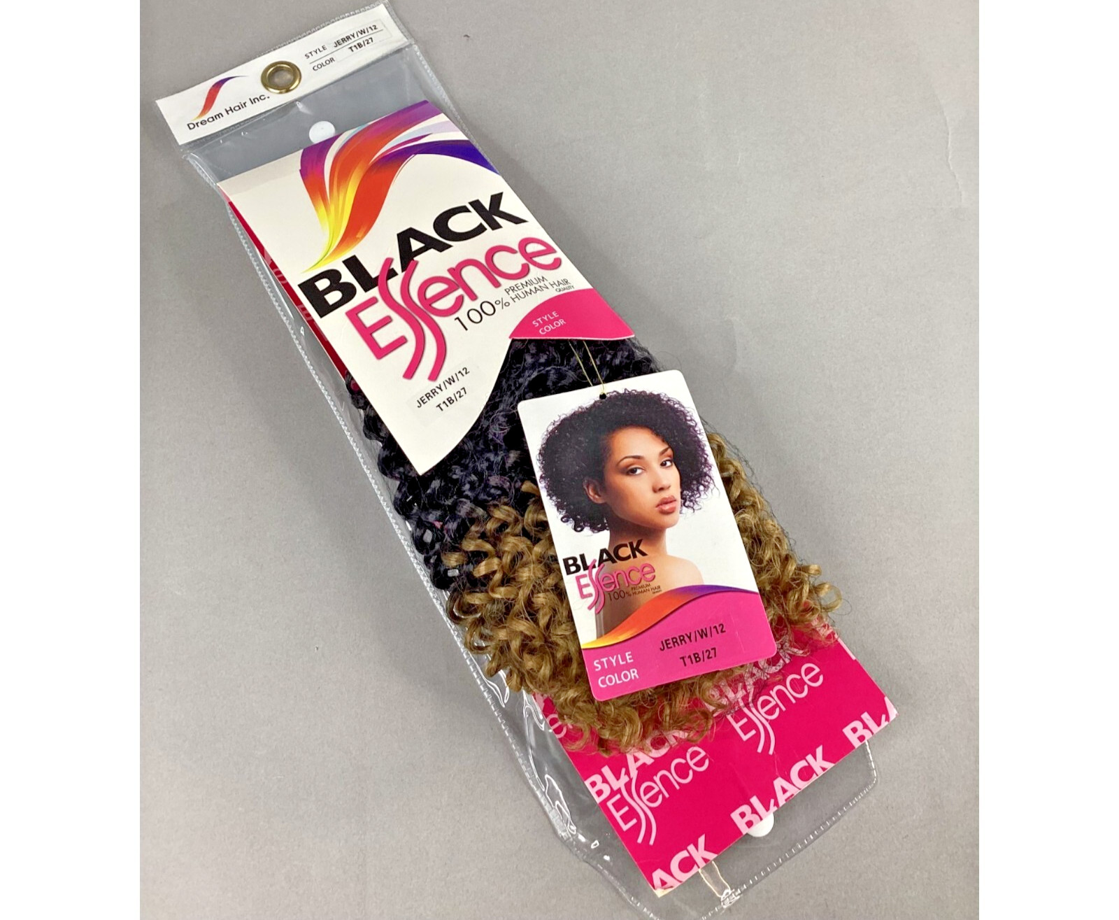 12″ Short Jerry Curl Color #T1B27 Off Black Highlights Blended Hair Extensions